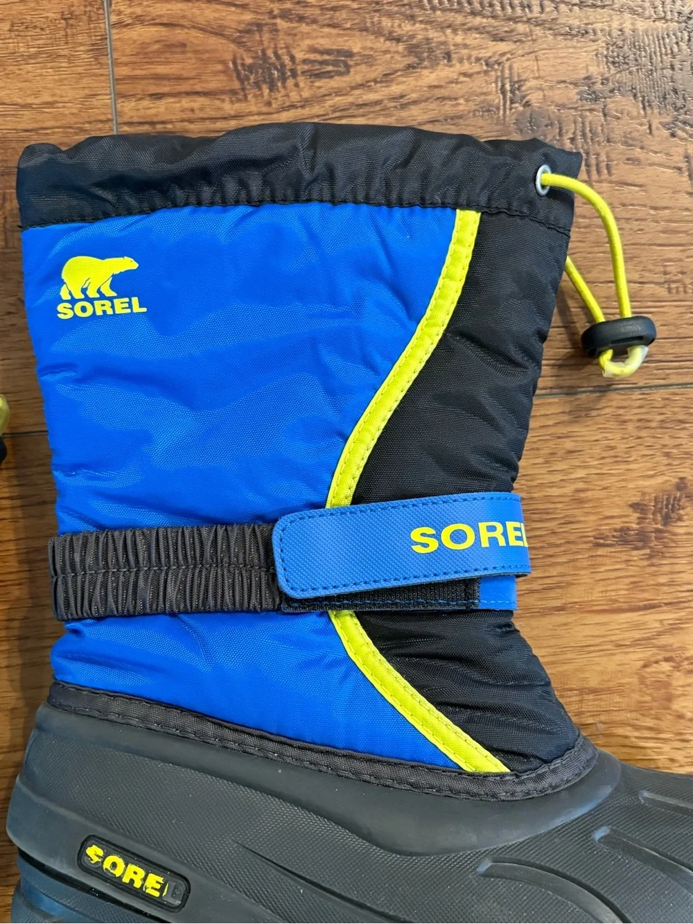Sorel Kids Snow Boots Size 3 Blue Black Removable Liners Winter Boots